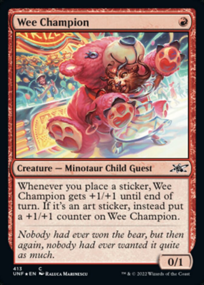 Wee Champion (Galaxy Foil) [Unfinity] - Evolution TCG