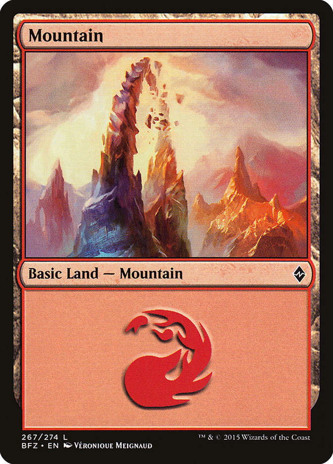 Mountain (267) [Battle for Zendikar] - Evolution TCG