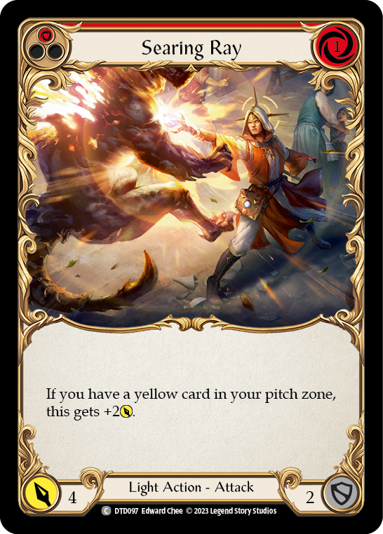 Searing Ray (Red) [DTD097] (Dusk Till Dawn)  Rainbow Foil - Evolution TCG
