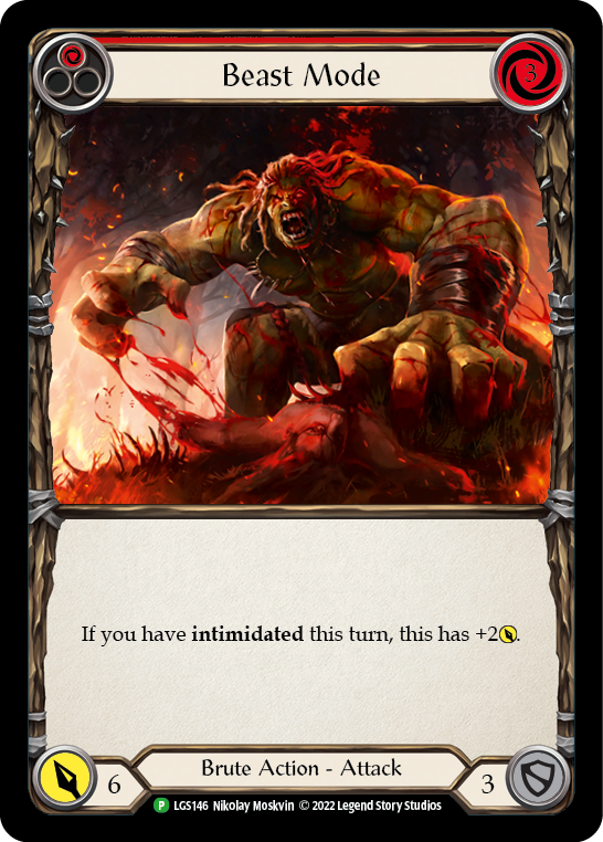 Beast Mode (Red) [LGS146] (Promo)  Rainbow Foil - Evolution TCG