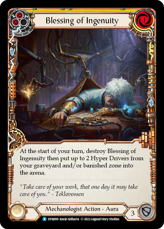 Blessing of Ingenuity (Yellow) [DYN099] (Dynasty)  Rainbow Foil - Evolution TCG