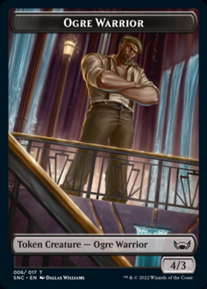 Ogre Warrior // Rhino Warrior Double-Sided Token [Streets of New Capenna Tokens] - Evolution TCG