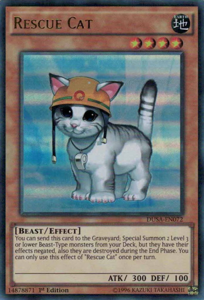 Rescue Cat [DUSA-EN072] Ultra Rare - Evolution TCG