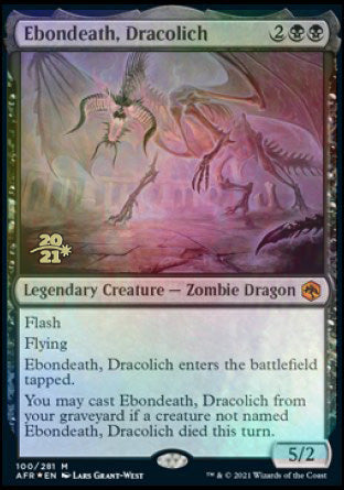 Ebondeath, Dracolich [Dungeons & Dragons: Adventures in the Forgotten Realms Prerelease Promos] - Evolution TCG