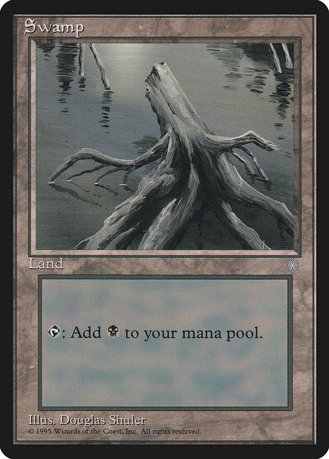 Swamp (Stump) [Ice Age] - Evolution TCG