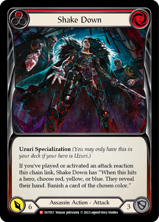Shake Down [OUT013] (Outsiders)  Rainbow Foil - Evolution TCG