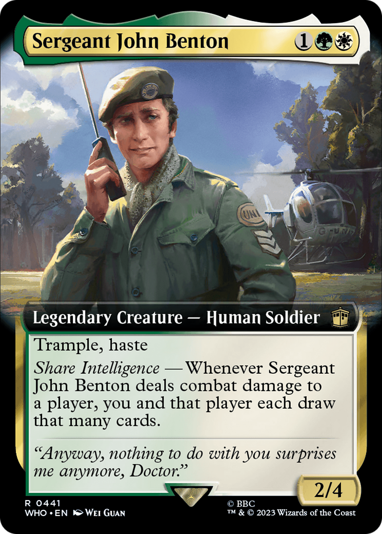 Sergeant John Benton (Extended Art) [Doctor Who] - Evolution TCG