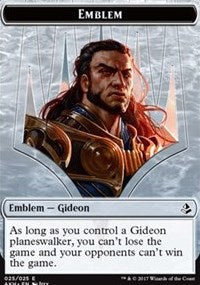 Gideon of the Trials Emblem // Zombie Double-Sided Token [Amonkhet Tokens] - Evolution TCG
