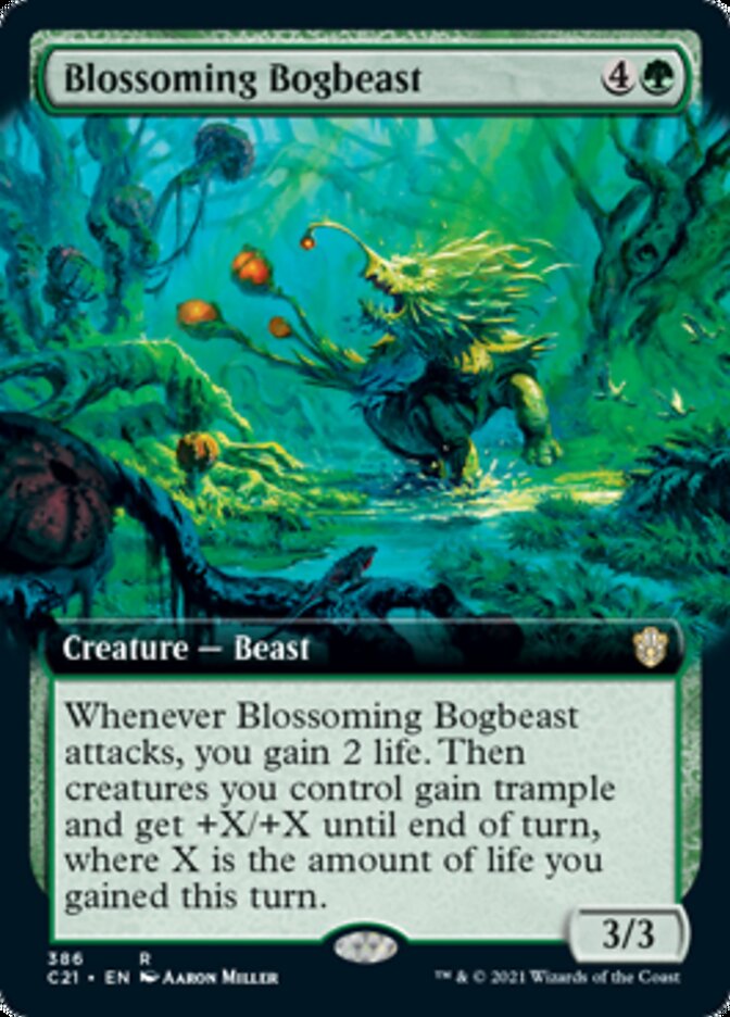 Blossoming Bogbeast (Extended Art) [Commander 2021] - Evolution TCG