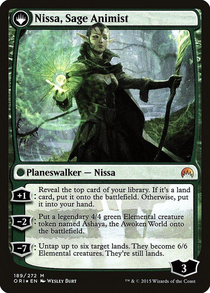 Nissa, Vastwood Seer // Nissa, Sage Animist [Magic Origins Prerelease Promos] - Evolution TCG