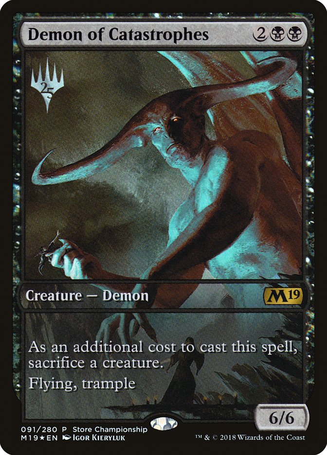 Demon of Catastrophes (Store Championship) (Full Art) [Core Set 2019 Promos] - Evolution TCG