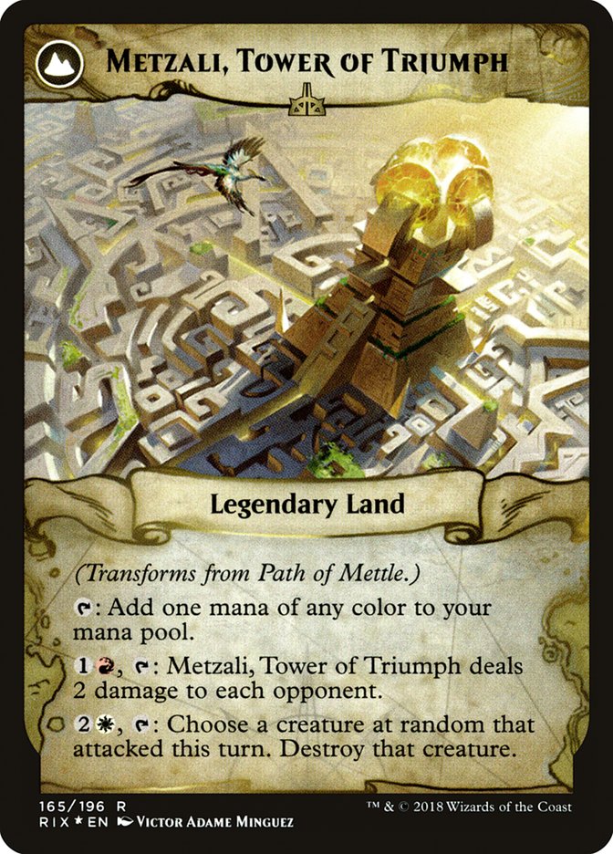 Path of Mettle // Metzali, Tower of Triumph [Rivals of Ixalan Prerelease Promos] - Evolution TCG