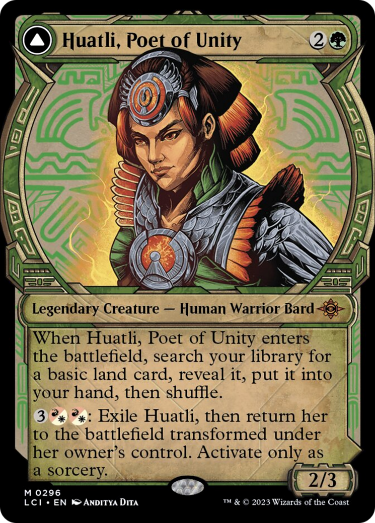 Huatli, Poet of Unity // Roar of the Fifth People (Showcase) [The Lost Caverns of Ixalan] - Evolution TCG