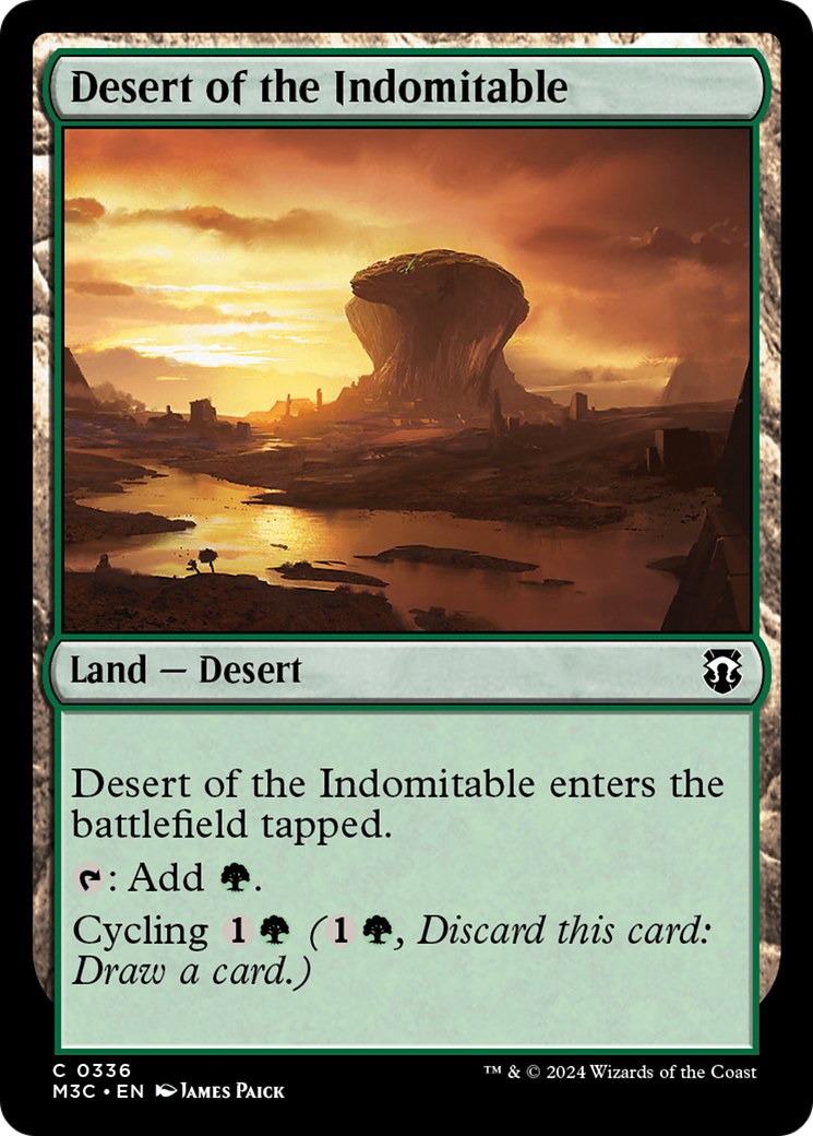 Desert of the Indomitable (Ripple Foil) [Modern Horizons 3 Commander] - Evolution TCG
