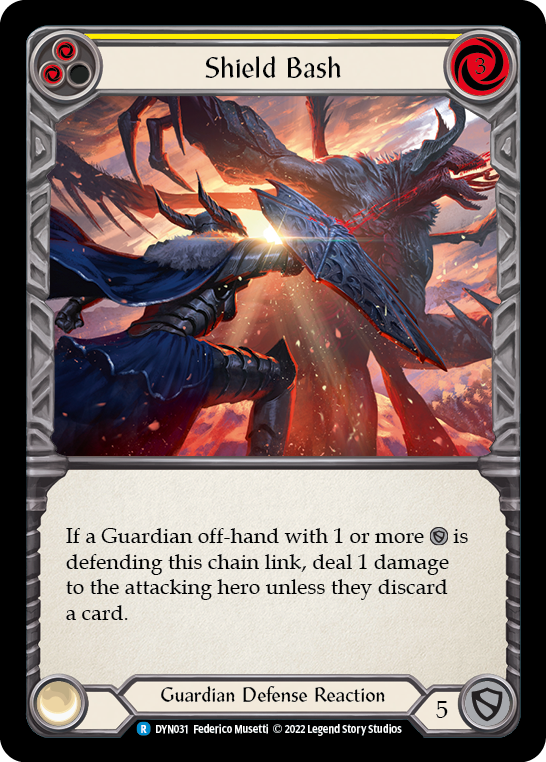 Shield Bash (Yellow) [DYN031] (Dynasty) - Evolution TCG