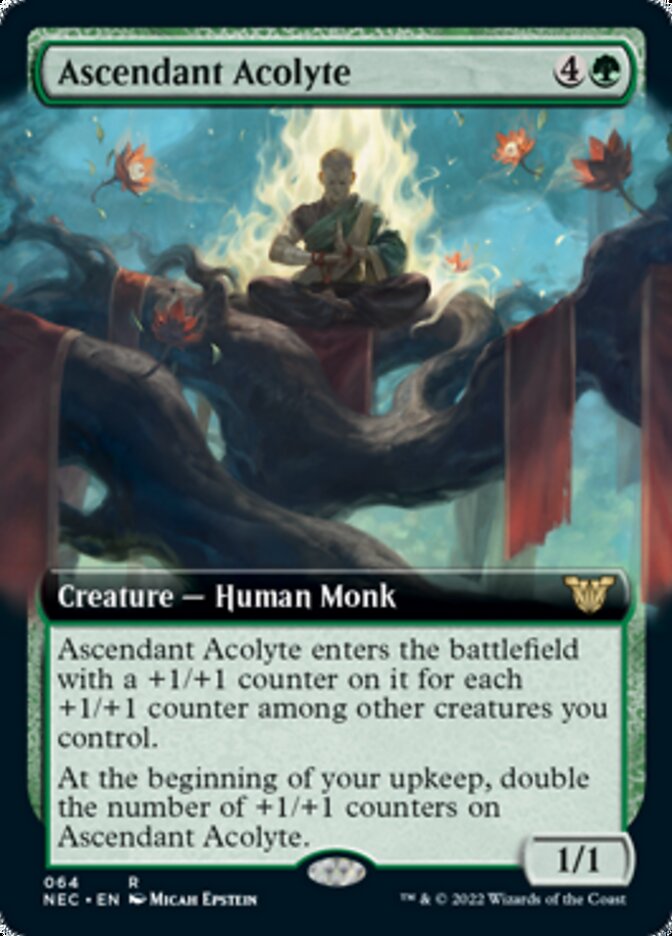 Ascendant Acolyte (Extended Art) [Kamigawa: Neon Dynasty Commander] - Evolution TCG