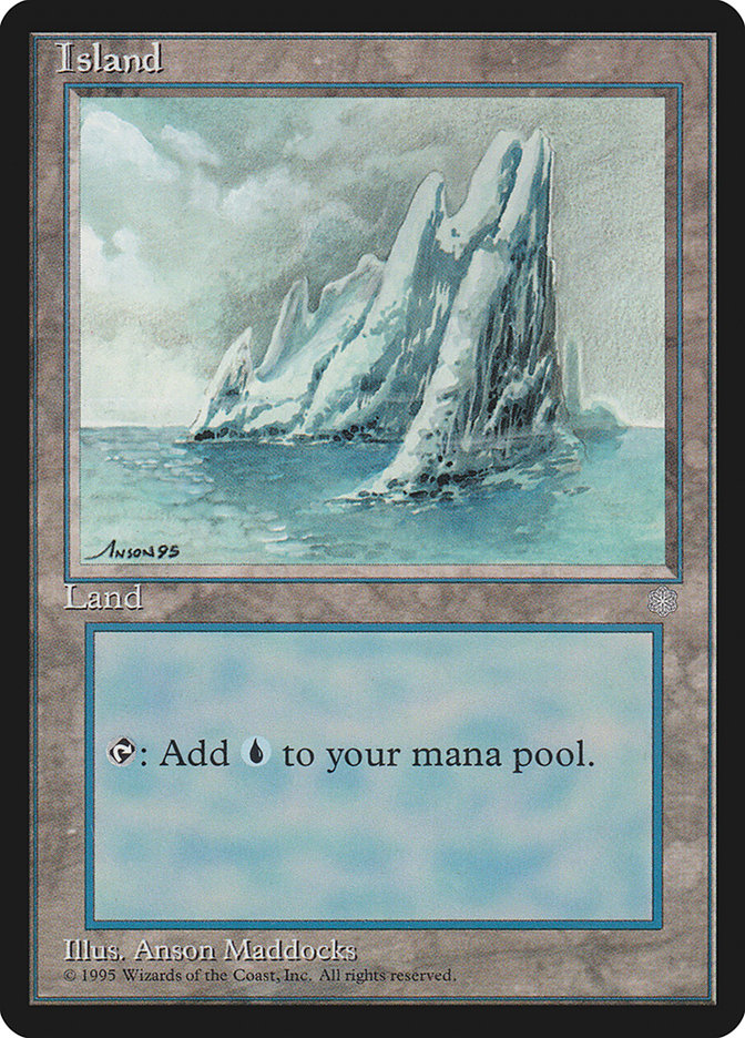 Island (No Birds / Signature on Left) [Ice Age] - Evolution TCG