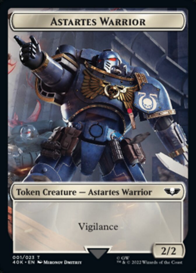 Astartes Warrior (001) // Cherubael Double-Sided Token [Warhammer 40,000 Tokens] - Evolution TCG