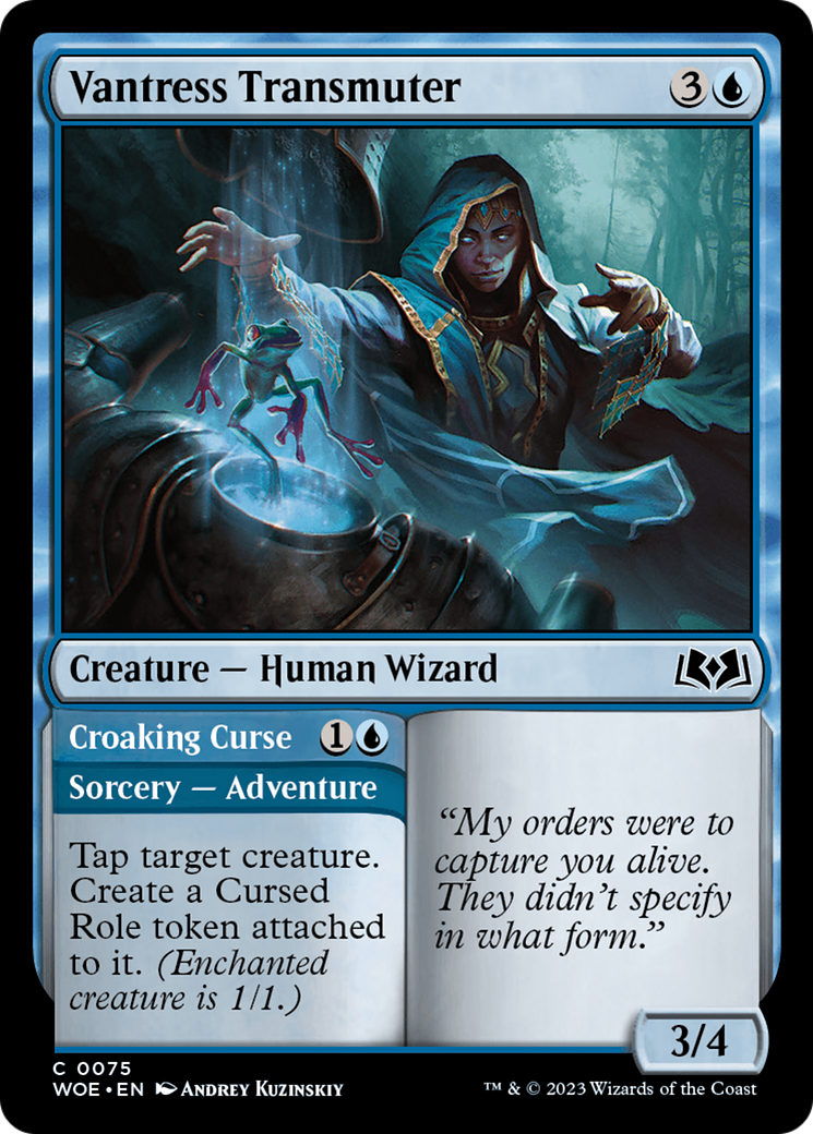Vantress Transmuter // Croaking Curse [Wilds of Eldraine] - Evolution TCG