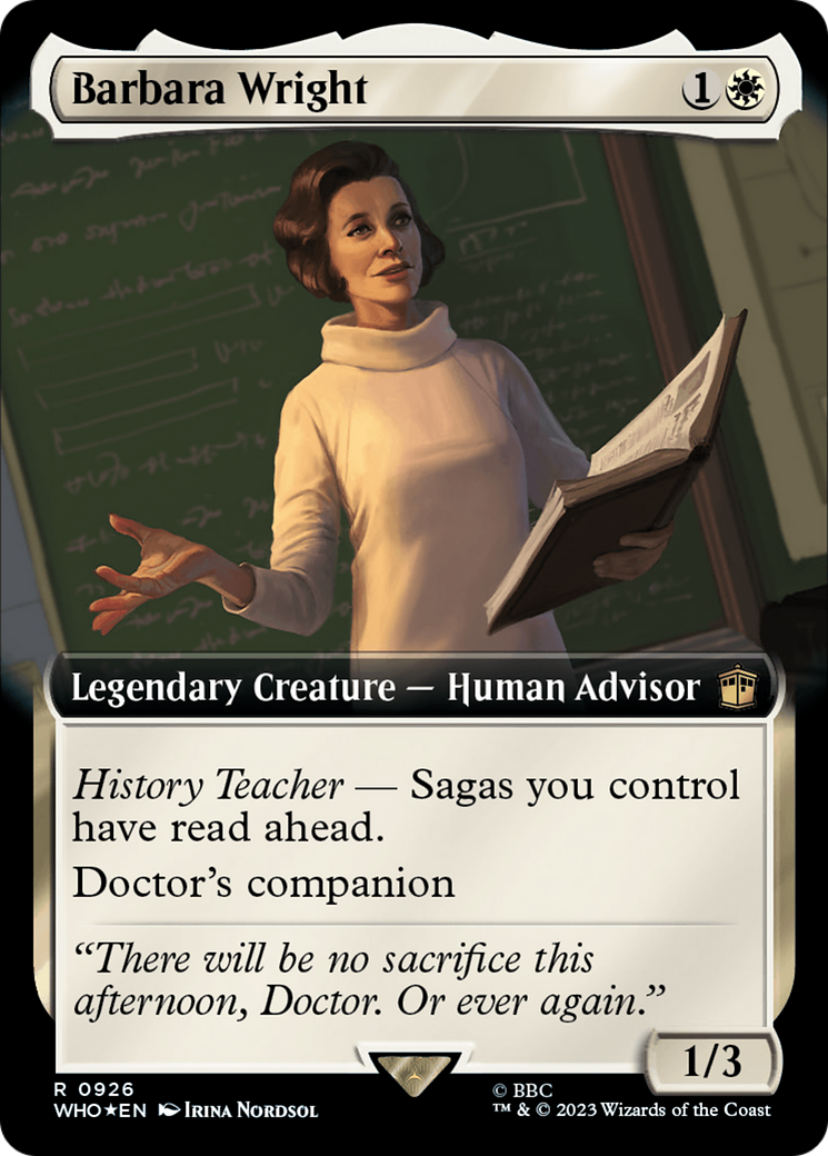 Barbara Wright (Extended Art) (Surge Foil) [Doctor Who] - Evolution TCG
