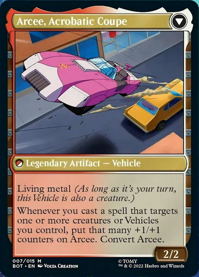 Arcee, Sharpshooter // Arcee, Acrobatic Coupe [Transformers] - Evolution TCG