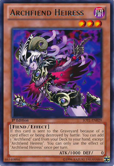 Archfiend Heiress [JOTL-EN029] Rare - Evolution TCG