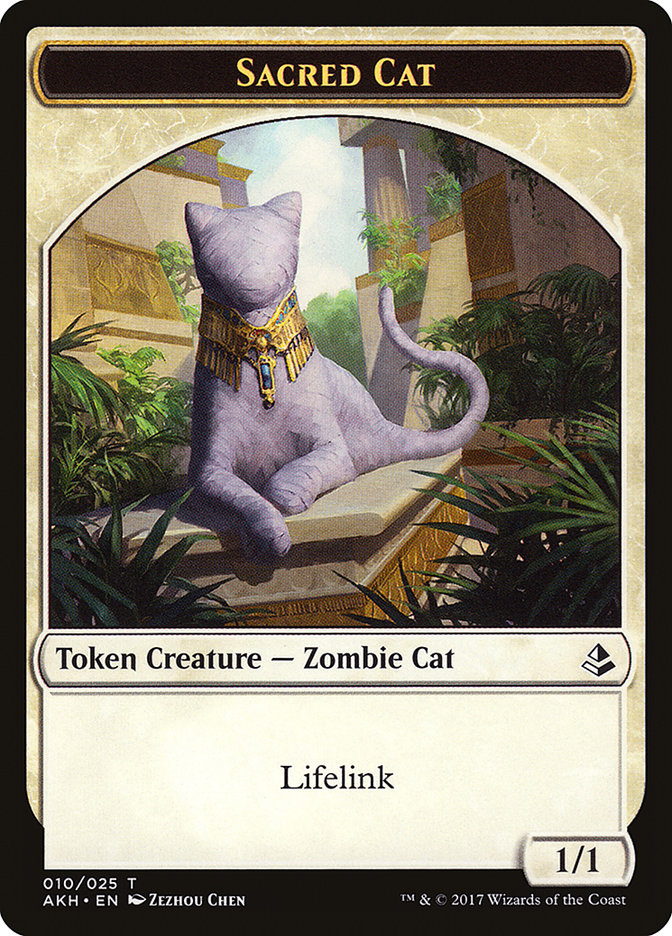 Sacred Cat // Insect Double-Sided Token [Amonkhet Tokens] - Evolution TCG