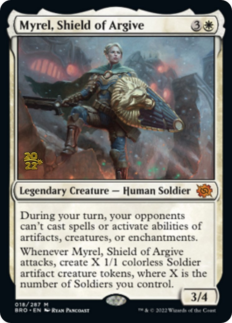 Myrel, Shield of Argive [The Brothers' War Prerelease Promos] - Evolution TCG