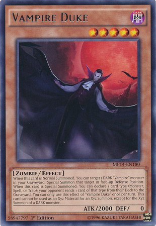 Vampire Duke [MP14-EN180] Rare - Evolution TCG