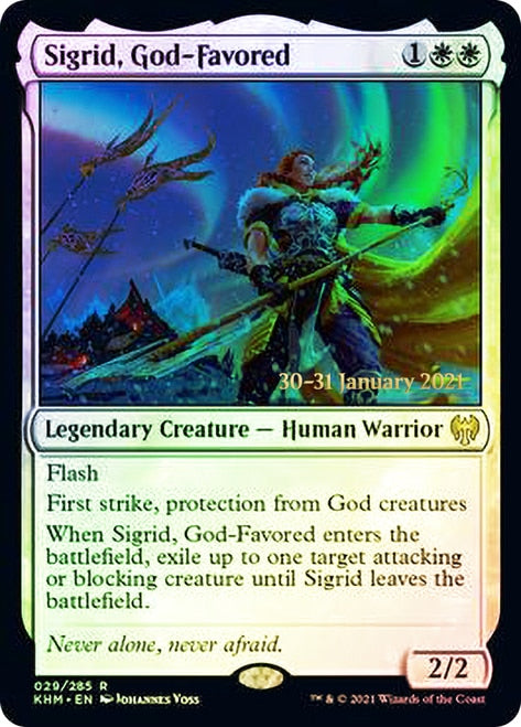 Sigrid, God-Favored [Kaldheim Prerelease Promos] - Evolution TCG