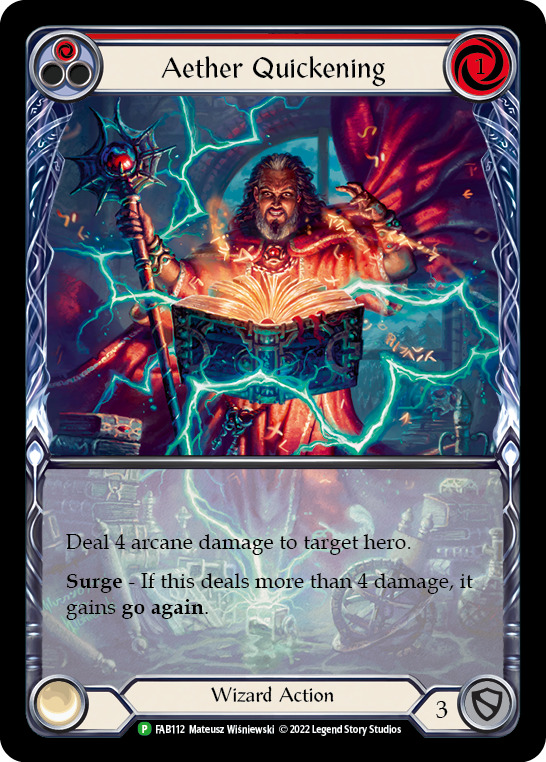 Aether Quickening (Red) [FAB112] (Promo)  Rainbow Foil - Evolution TCG
