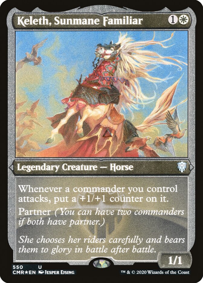 Keleth, Sunmane Familiar (Etched) [Commander Legends] - Evolution TCG