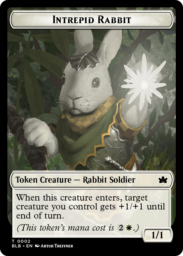 Wall // Intrepid Rabbit Double-Sided Token [Bloomburrow Tokens] - Evolution TCG
