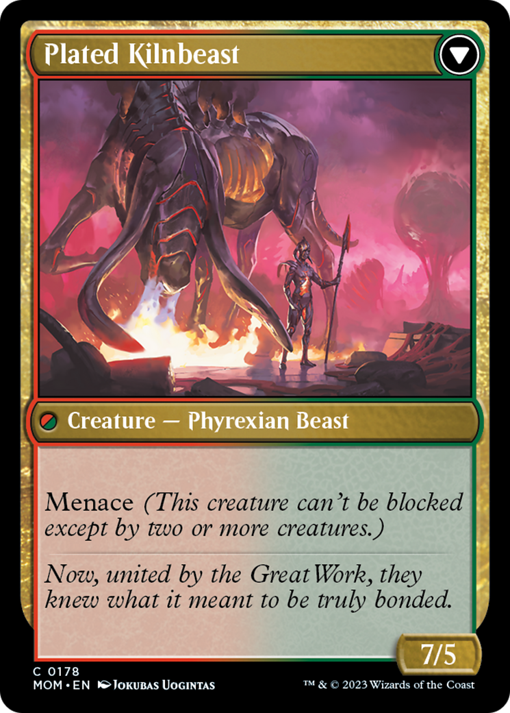 Bonded Herdbeast // Plated Kilnbeast [March of the Machine] - Evolution TCG