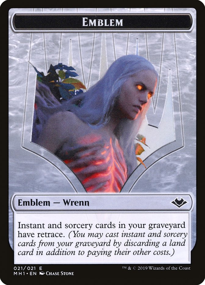 Zombie (007) // Wrenn and Six Emblem (021) Double-Sided Token [Modern Horizons Tokens] - Evolution TCG