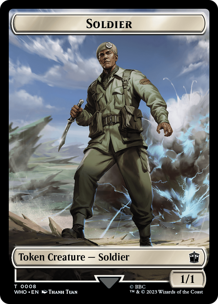 Horse // Soldier Double-Sided Token [Doctor Who Tokens] - Evolution TCG