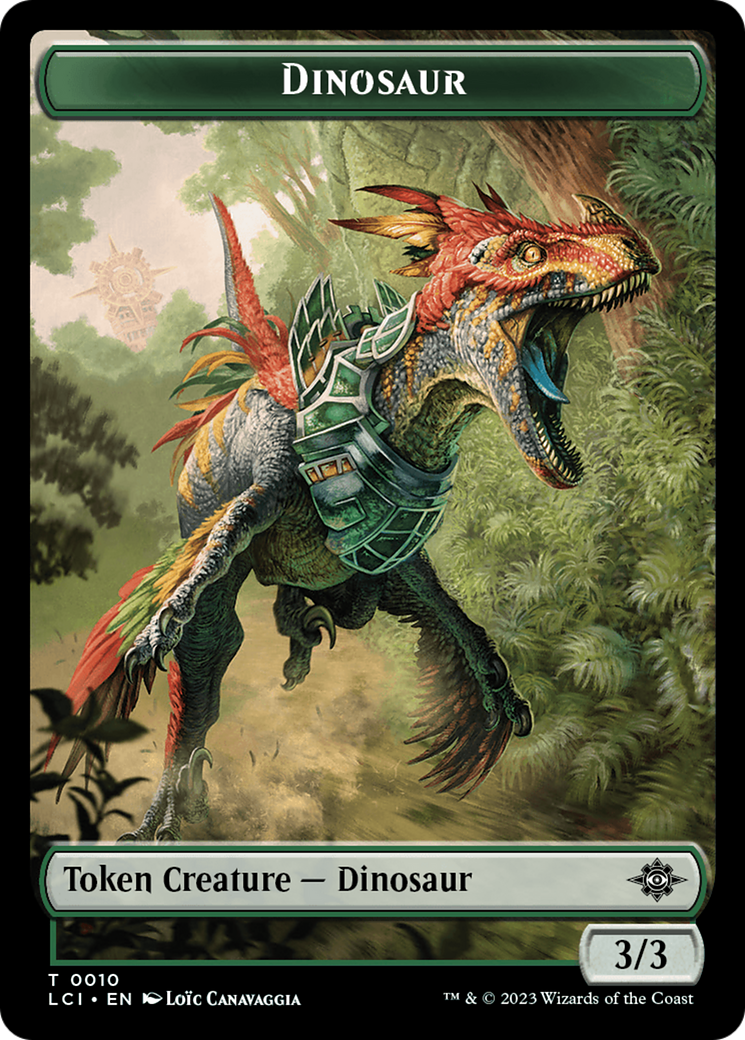 Gnome // Dinosaur (0010) Double-Sided Token [The Lost Caverns of Ixalan Tokens] - Evolution TCG