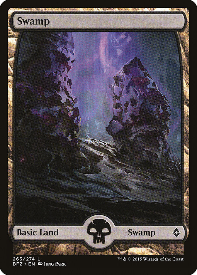 Swamp (263) (Full Art) [Battle for Zendikar] - Evolution TCG