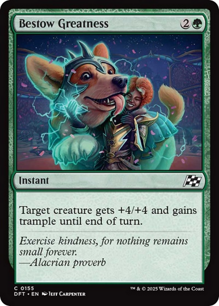 Bestow Greatness [Aetherdrift] - Evolution TCG