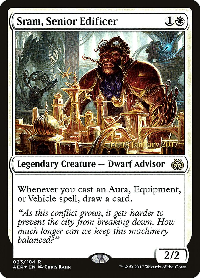 Sram, Senior Edificer [Aether Revolt Prerelease Promos] - Evolution TCG