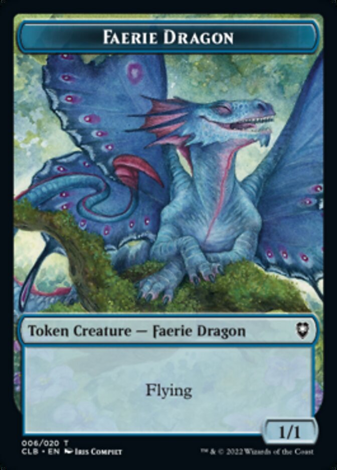 Treasure // Faerie Dragon Double-Sided Token [Commander Legends: Battle for Baldur's Gate Tokens] - Evolution TCG