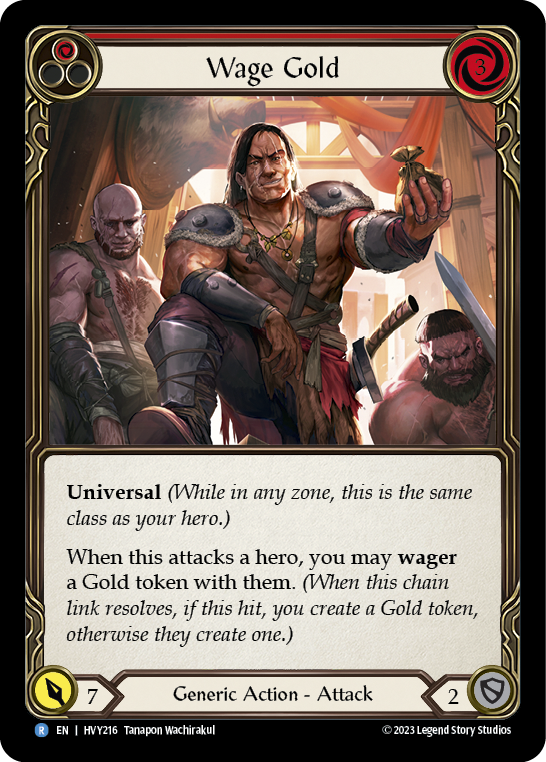 Wage Gold (Red) [HVY216] (Heavy Hitters) - Evolution TCG