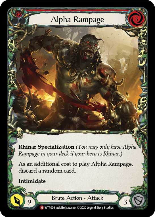 Alpha Rampage [U-WTR006] (Welcome to Rathe Unlimited)  Unlimited Rainbow Foil - Evolution TCG