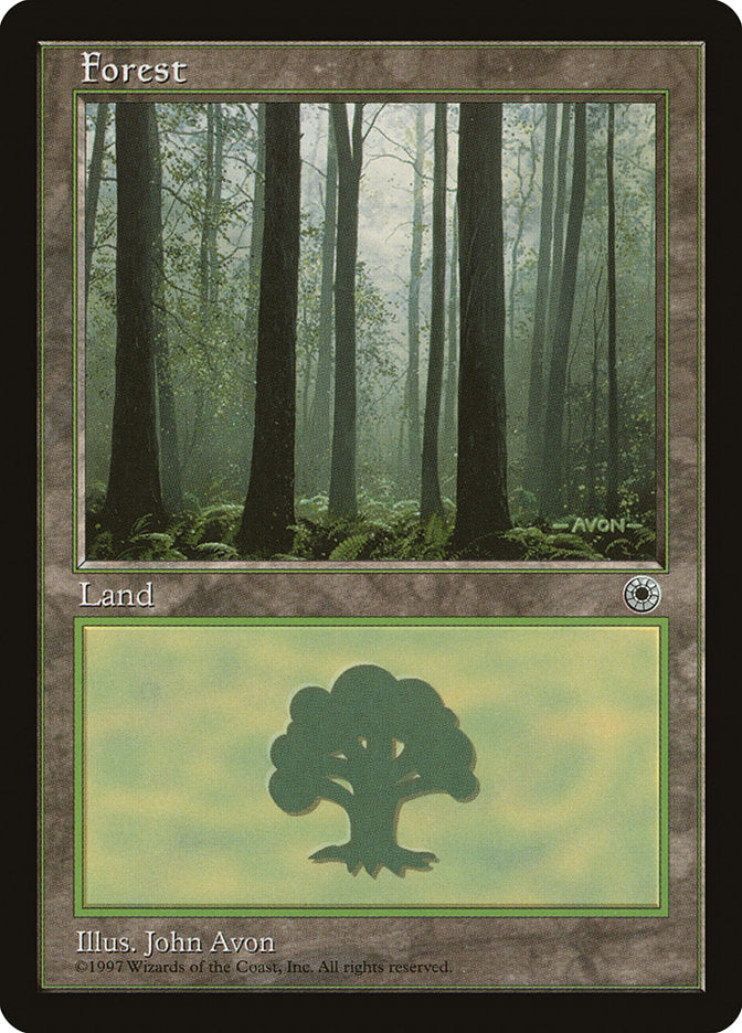 Forest (Three Dark Trees at Front with Lush Ground) [Portal] - Evolution TCG