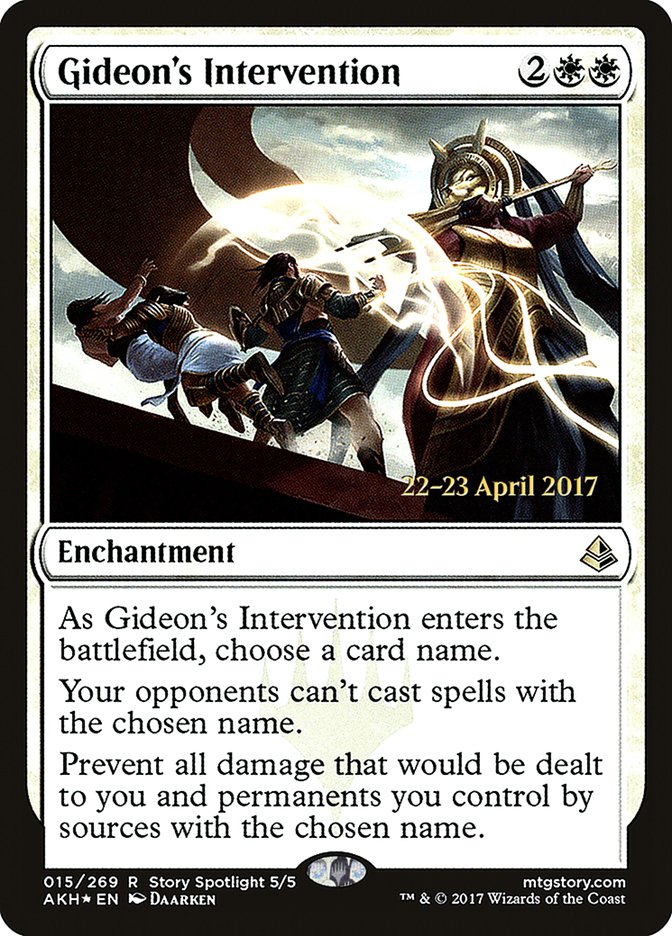 Gideon's Intervention [Amonkhet Prerelease Promos] - Evolution TCG