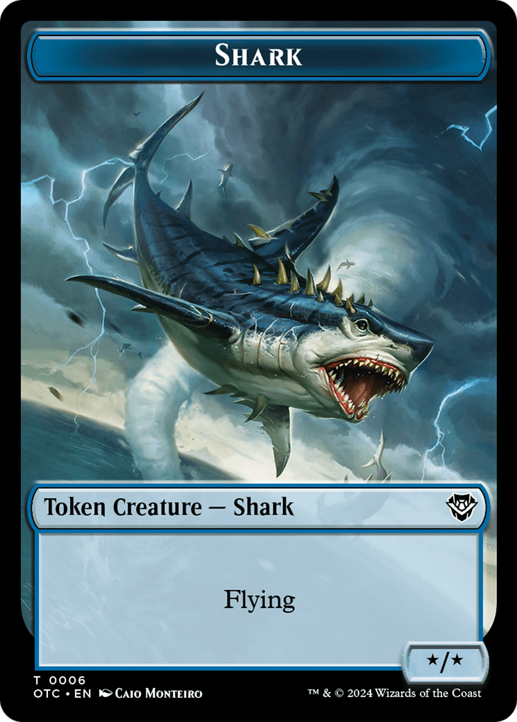 Ape // Shark Double-Sided Token [Outlaws of Thunder Junction Commander Tokens] - Evolution TCG