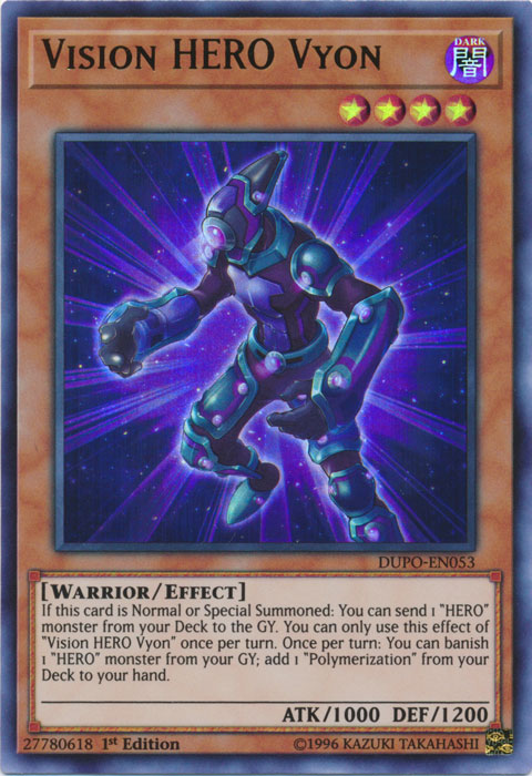 Vision Hero Vyon [DUPO-EN053] Ultra Rare - Evolution TCG