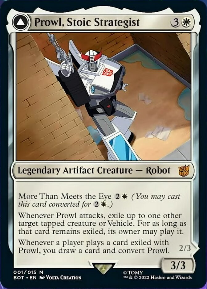 Prowl, Stoic Strategist // Prowl, Pursuit Vehicle [Transformers] - Evolution TCG