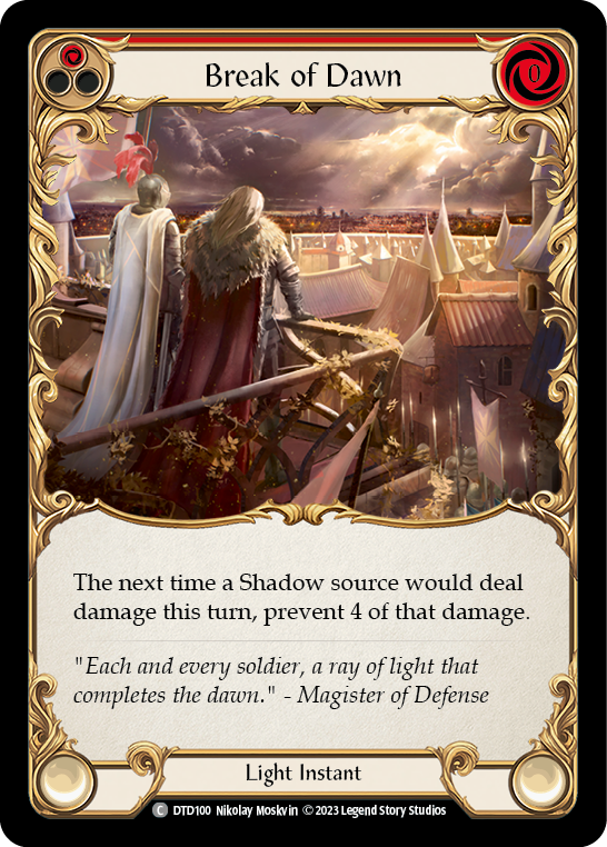 Break of Dawn (Red) [DTD100] (Dusk Till Dawn)  Rainbow Foil