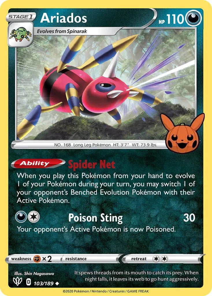 Ariados (103/189) [Trick or Trade] - Evolution TCG